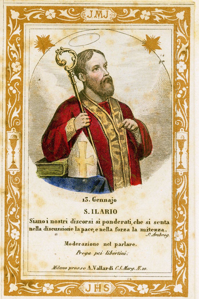 Sint Hilarius van Poitiers (gravure) door Anonymous Anonymous