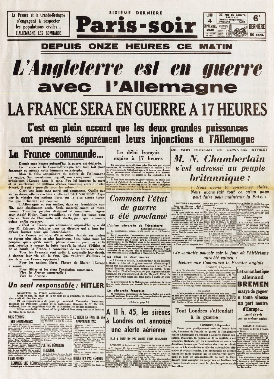 Tweede Wereldoorlog (1939-1945): Parijs avond van 4 september door Anonymous Anonymous