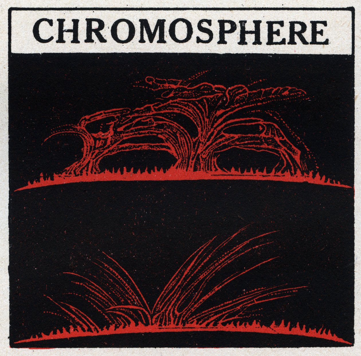 Spectrale analyse: samenstelling van de zon. De gasatmosfeer van de zon wordt chromosfeer genoemd. Anonieme illustratie uit 1925. Privécollectie. door Anonymous Anonymous