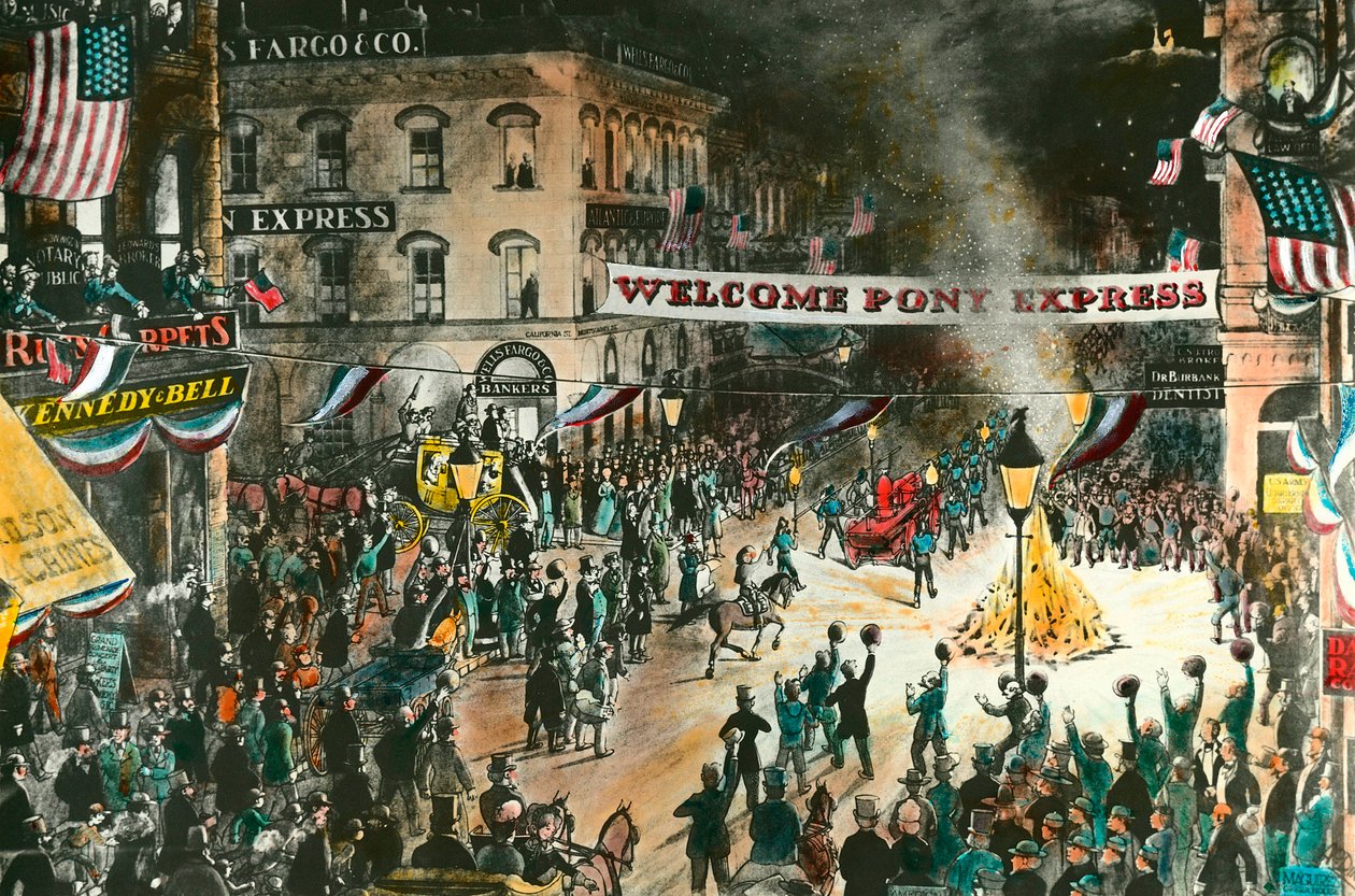 De aankomst van de pony express door Anonymous Anonymous