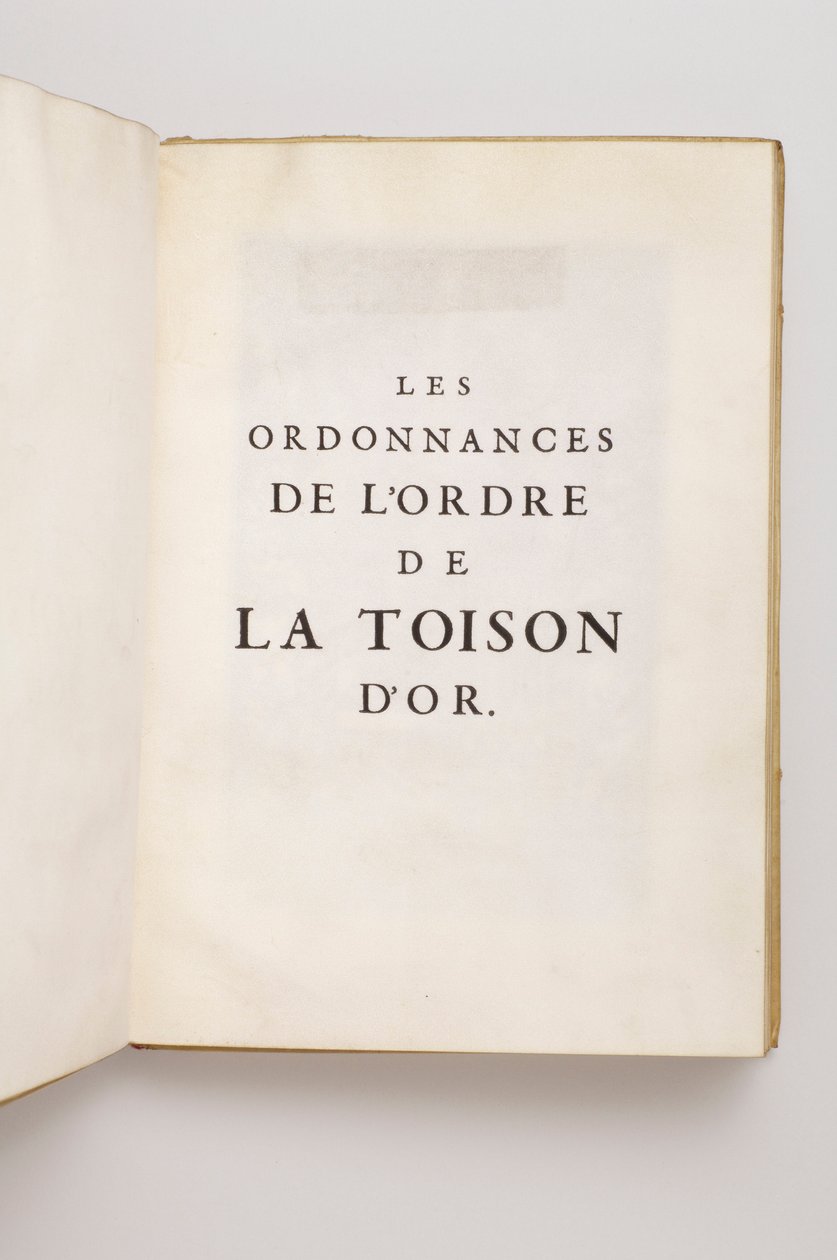 De verordeningen van de Orde van het Gulden Vlies die toebehoorden aan Philippe Sforza Visconti Doria, Markies van Caravaggio - 17e eeuw door Anonymous Anonymous