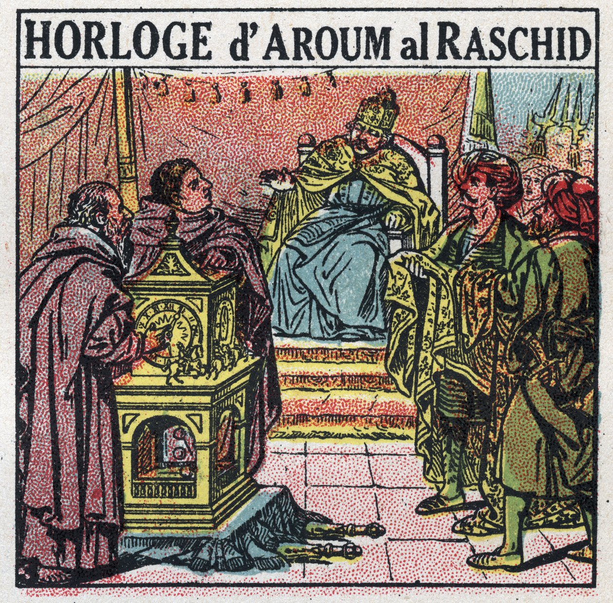 Tijd: Haroun al-Rashid (763 of 766-809), kalief van de Abbasiden. Anonieme illustratie uit 1925. Privécollectie. door Anonymous Anonymous