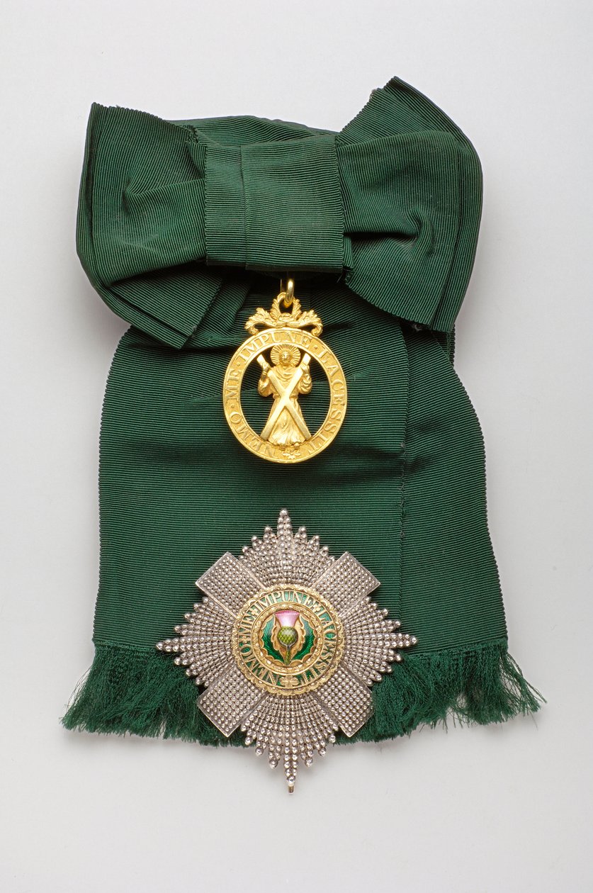 Verenigd Koninkrijk - Orde van de Distel - Boven: Insigne, voorschriftmodel, gemaakt door John James Eddington (Londen) door Anonymous Anonymous