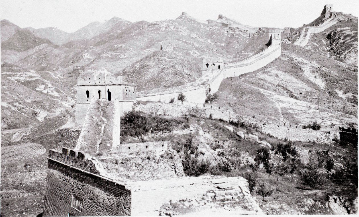 Zicht op de Grote Muur van China Foto van het begin van de 20e eeuw - Privécollectie door Anonymous Anonymous