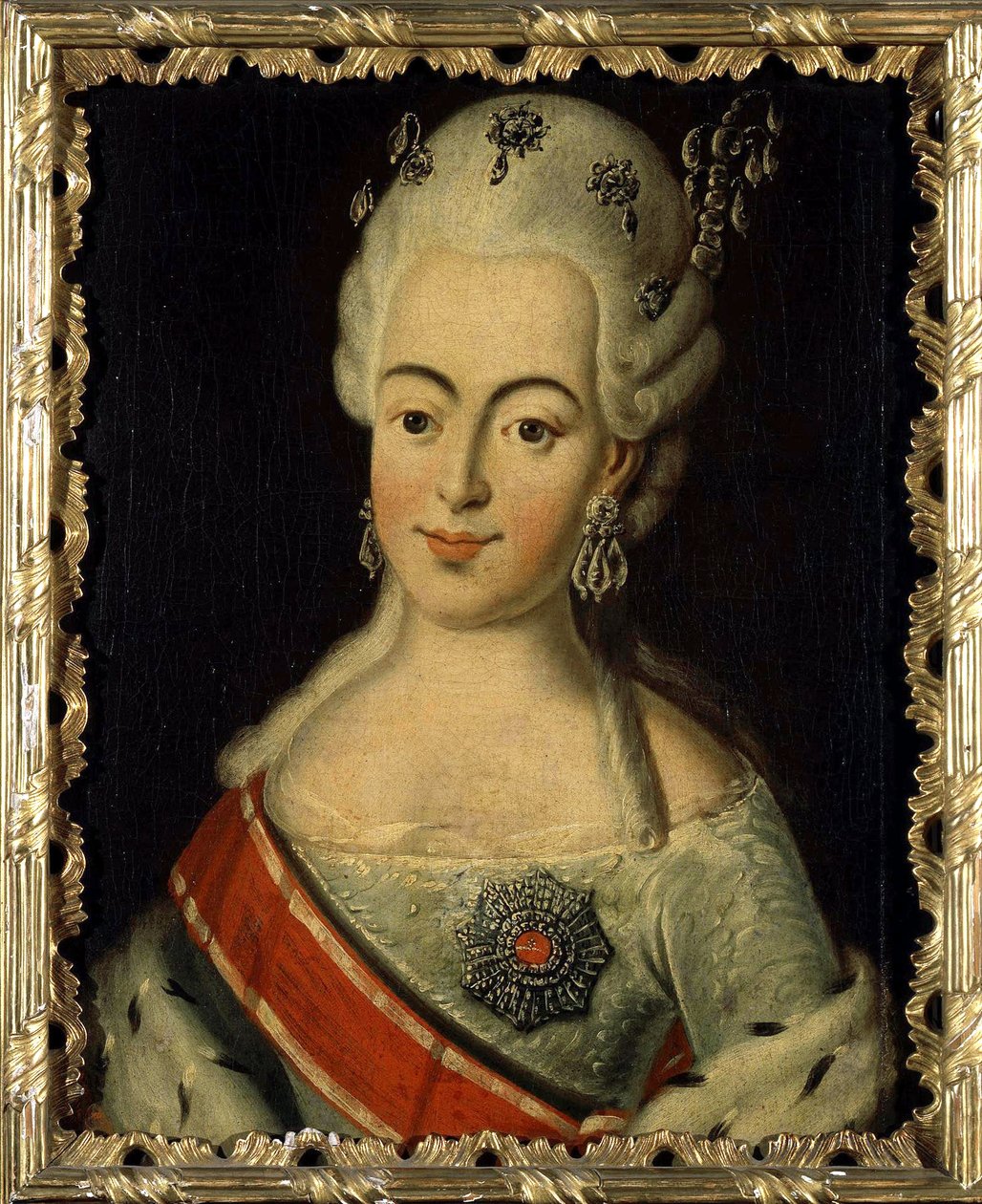 Wilhelmine Louise van Hessen-Darmstadt - Portret van Groothertogin Natalia Alexejevna van Rusland door Anonymous Anonymous