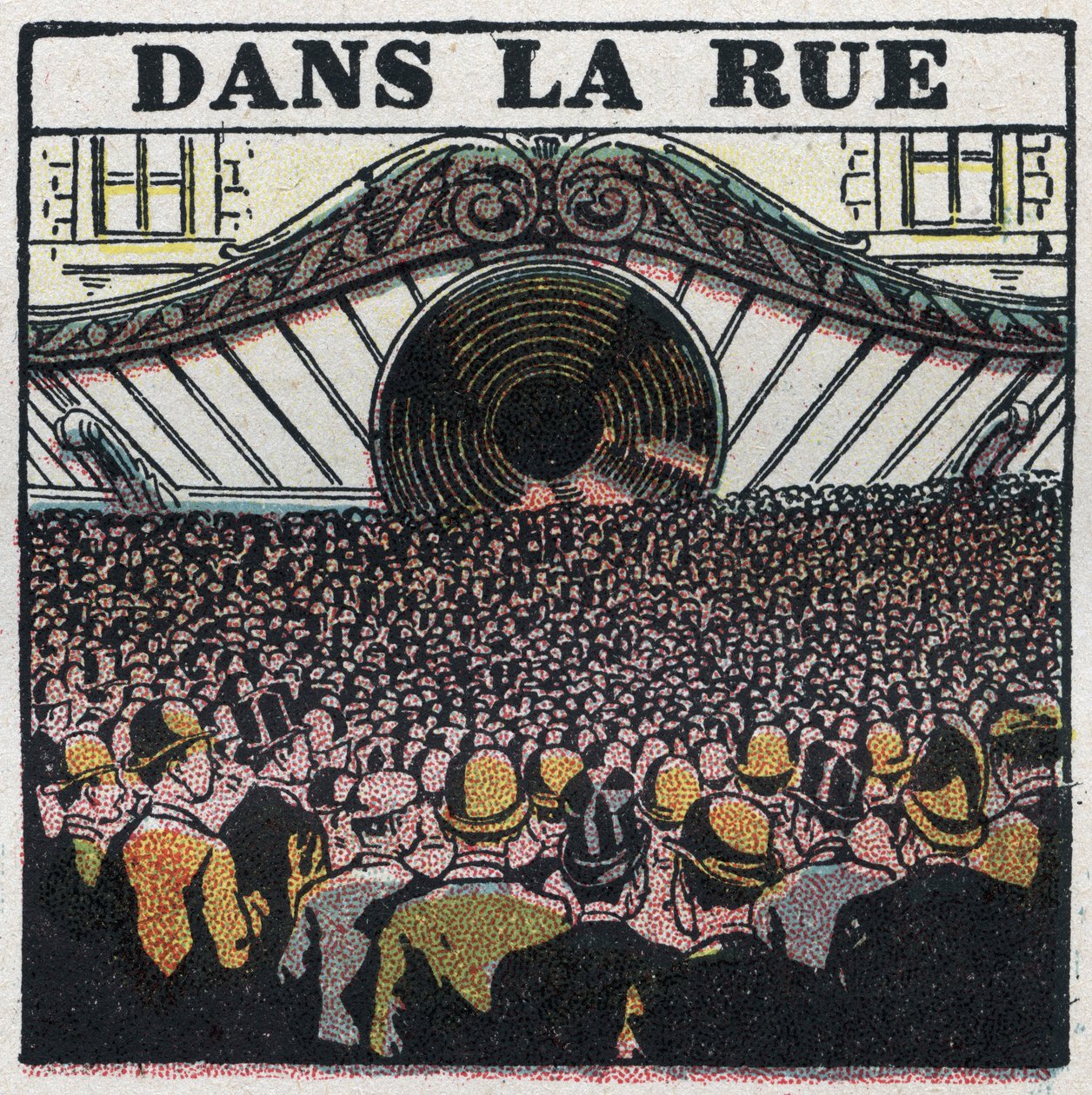 Draadloze telefonie: in de stad. Anonieme illustratie uit 1925. Privécollectie. door Anonymous Anonymous