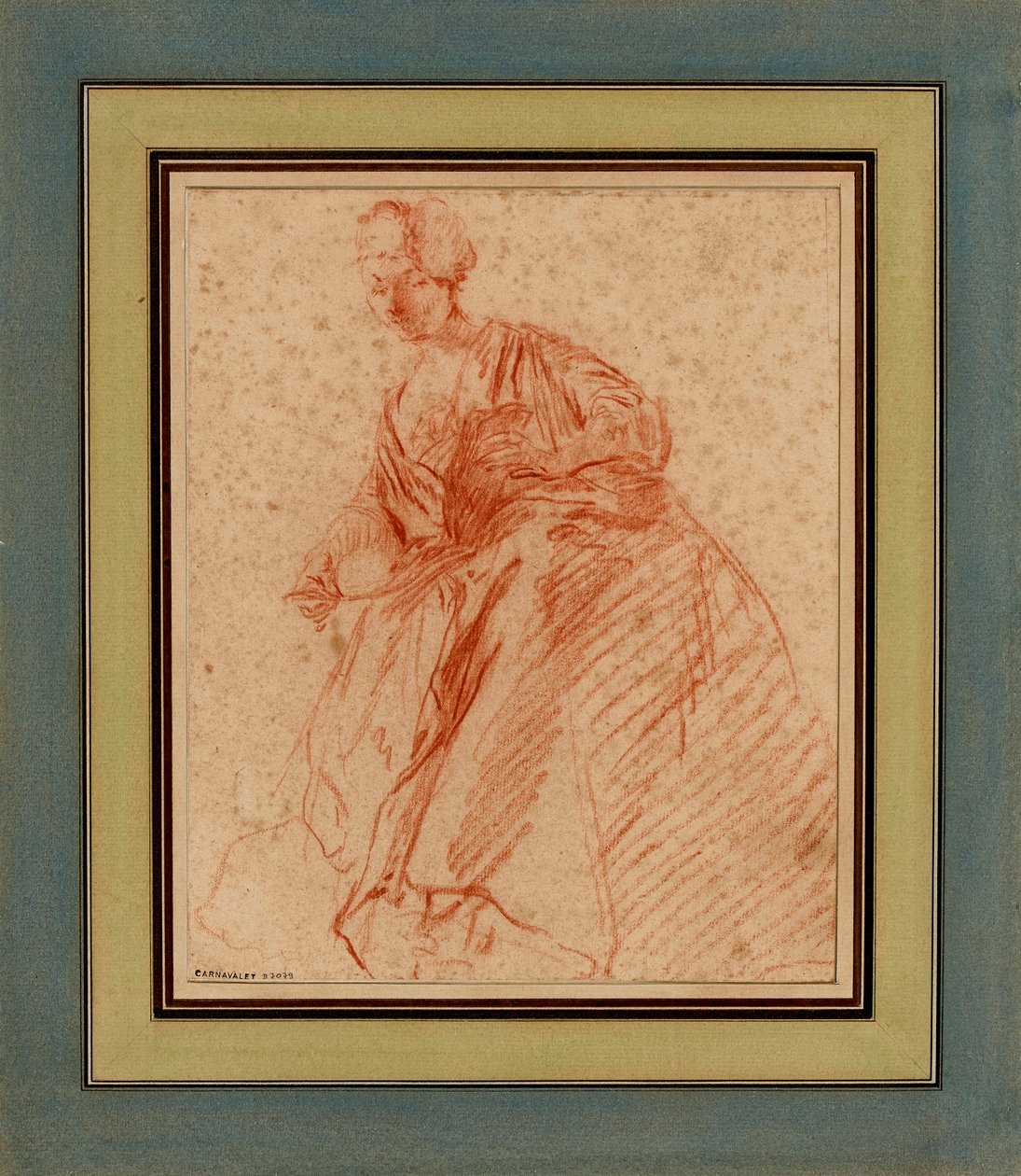 Vrouw die leest (tekening) door Anonymous Anonymous
