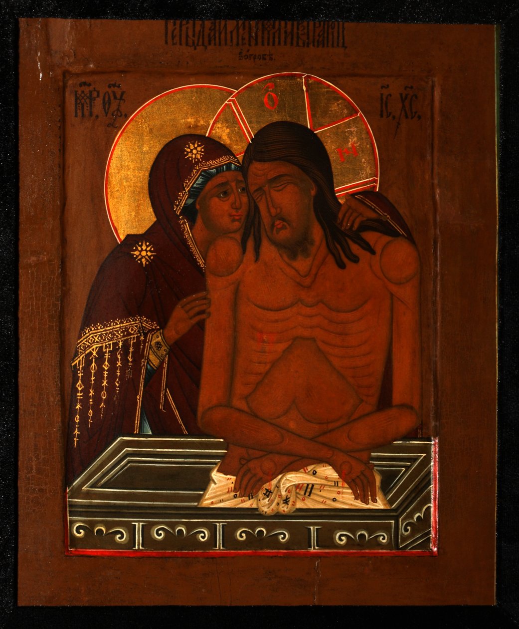 De Bewening van Christus, Eind 19e eeuw door Anonymous Russian icon painter