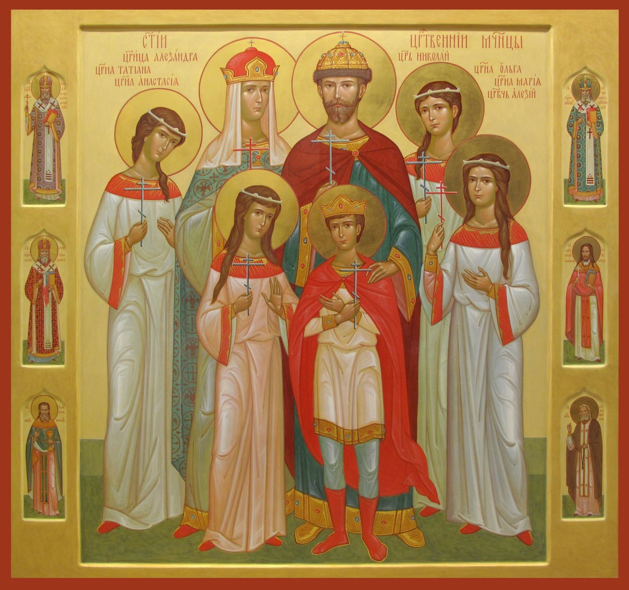 De vermoorde familie van Tsaar Nicolaas II, 2004-2007 door Anonymous Russian icon painter