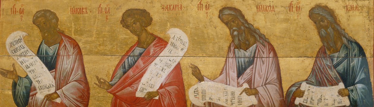 De profeten Jacob, Zacharia, Maleachi en Joël, ca. 1502-1503 door Anonymous Russian icon painter