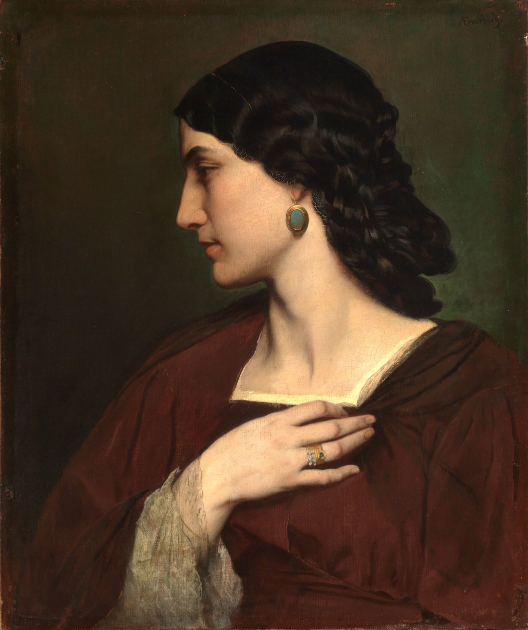 Portret van Nanna Risi door Anselm Feuerbach