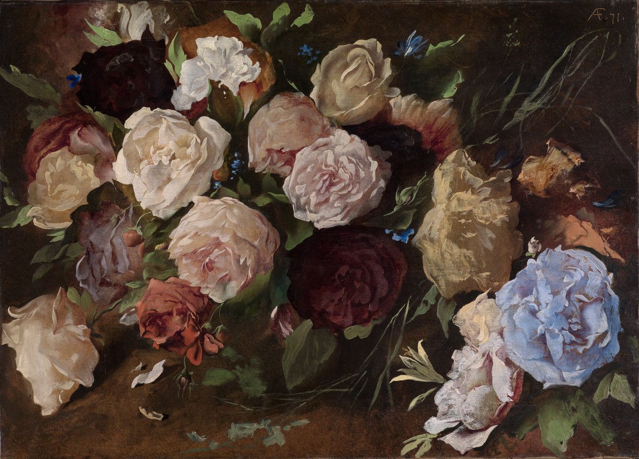 Bloemenstudie door Anselm Feuerbach
