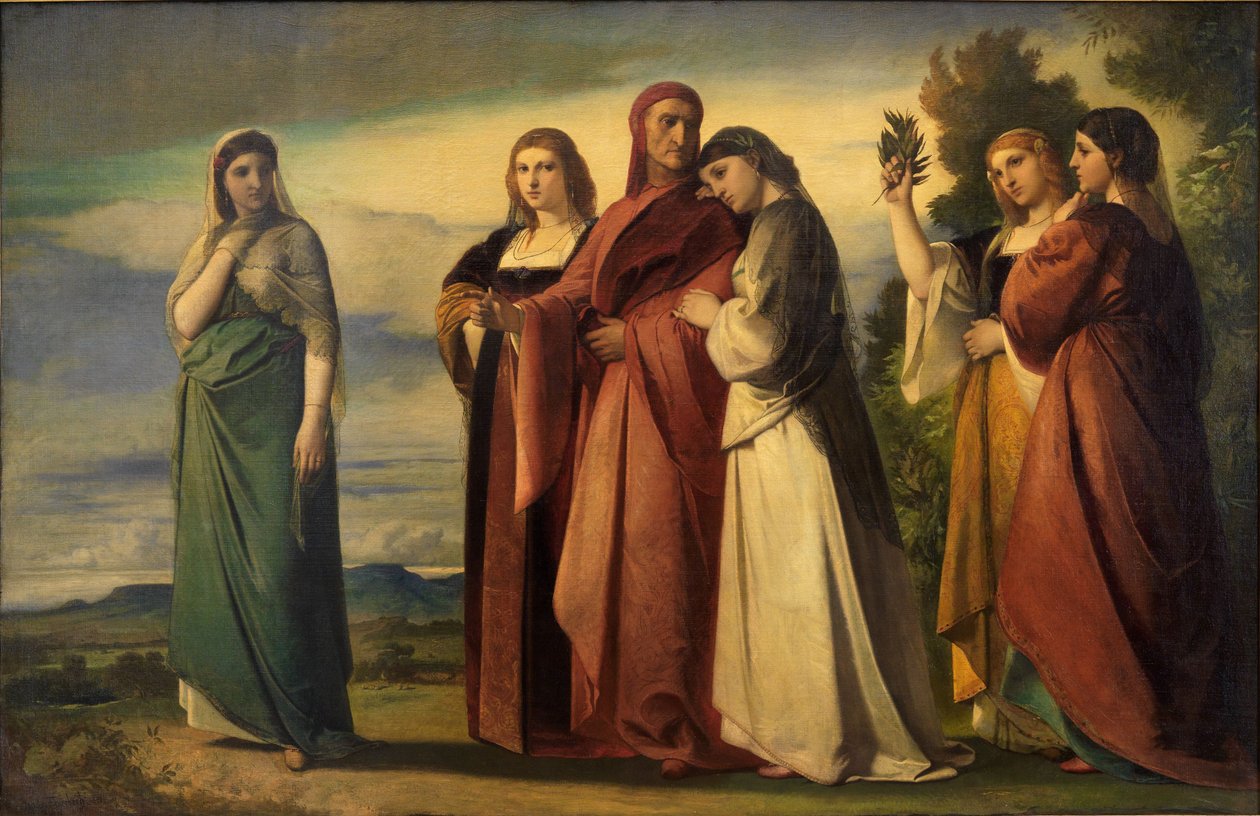Dante en de edele vrouwen van Ravenna door Anselm Feuerbach