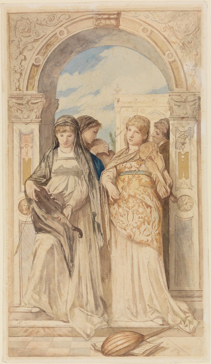 Het concert door Anselm Feuerbach