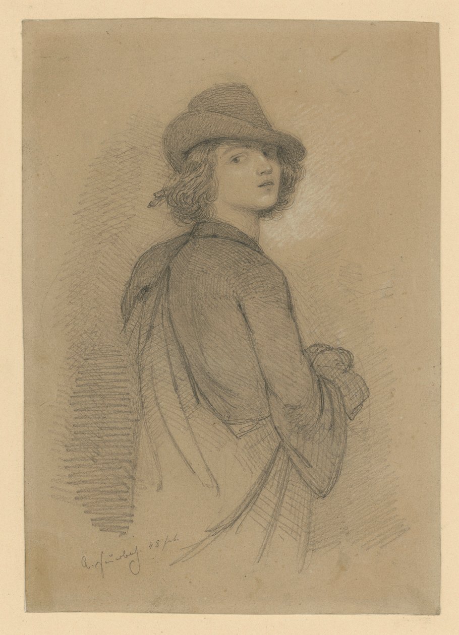 Zelfportret uit de jeugd door Anselm Feuerbach