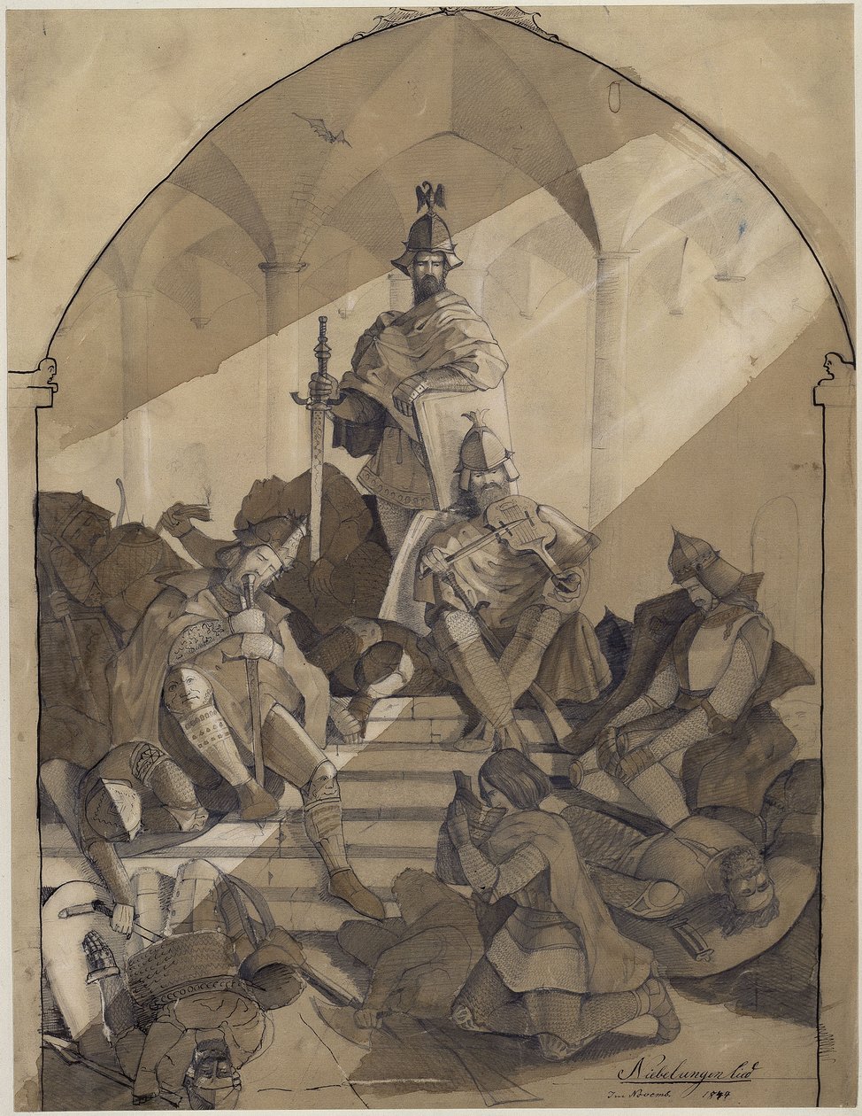 Motief uit het Nibelungenlied door Anselm Feuerbach