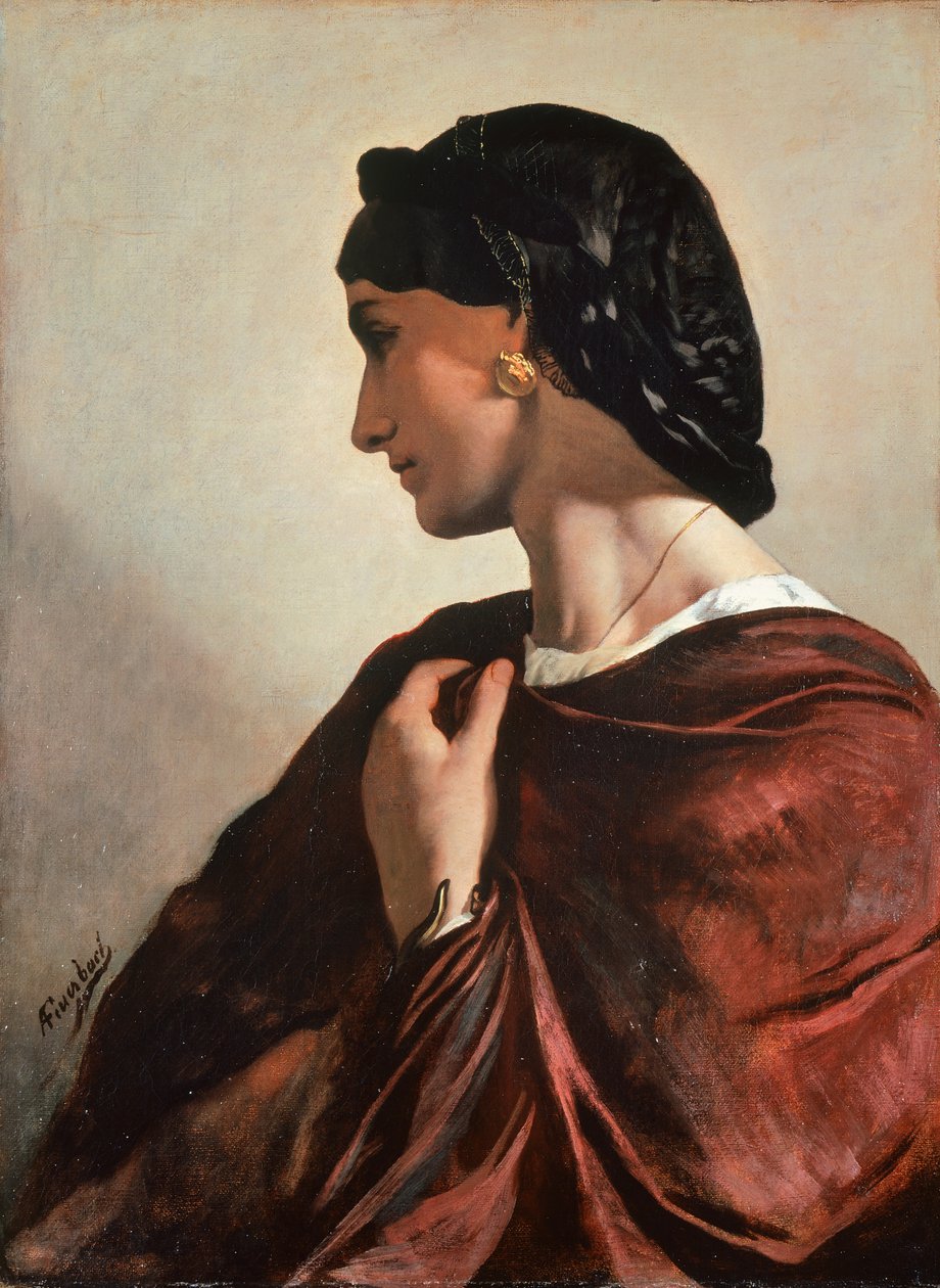 Portret van Nanna, ca. 1861 door Anselm Feuerbach