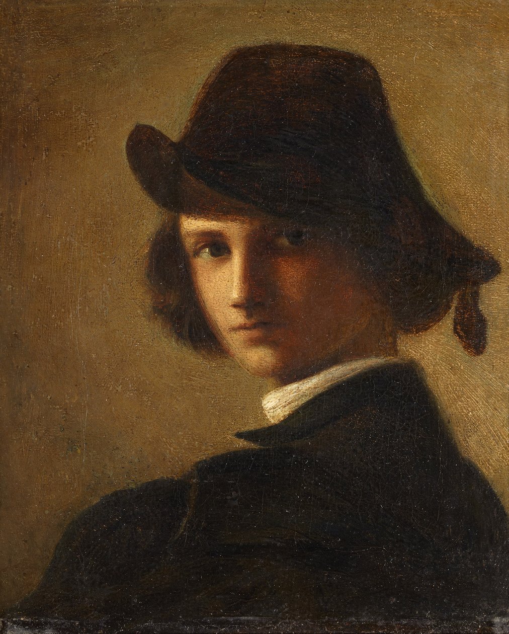 Zelfportret als jongen door Anselm Feuerbach