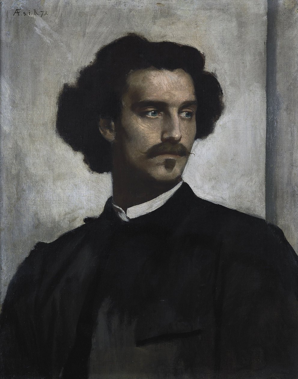 Zelfportret, 1873 door Anselm Feuerbach