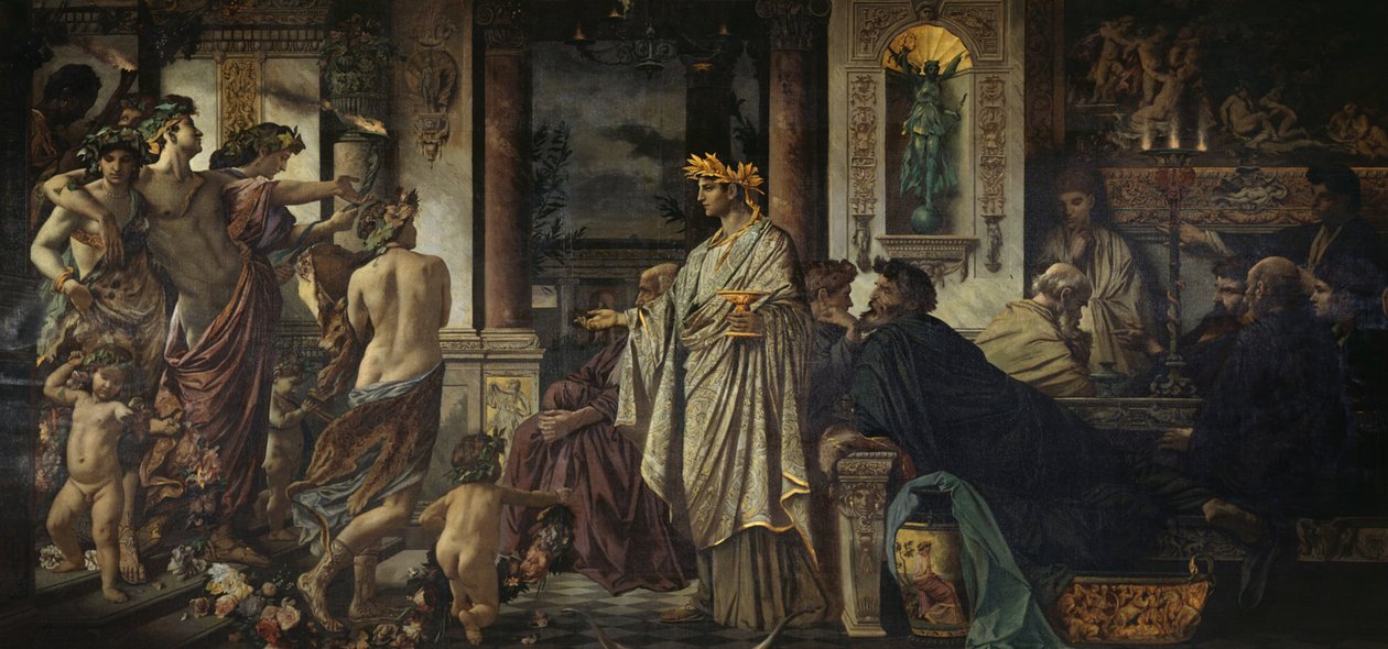 Het symposium Tweede versie, ca. 1871-1874 door Anselm Feuerbach