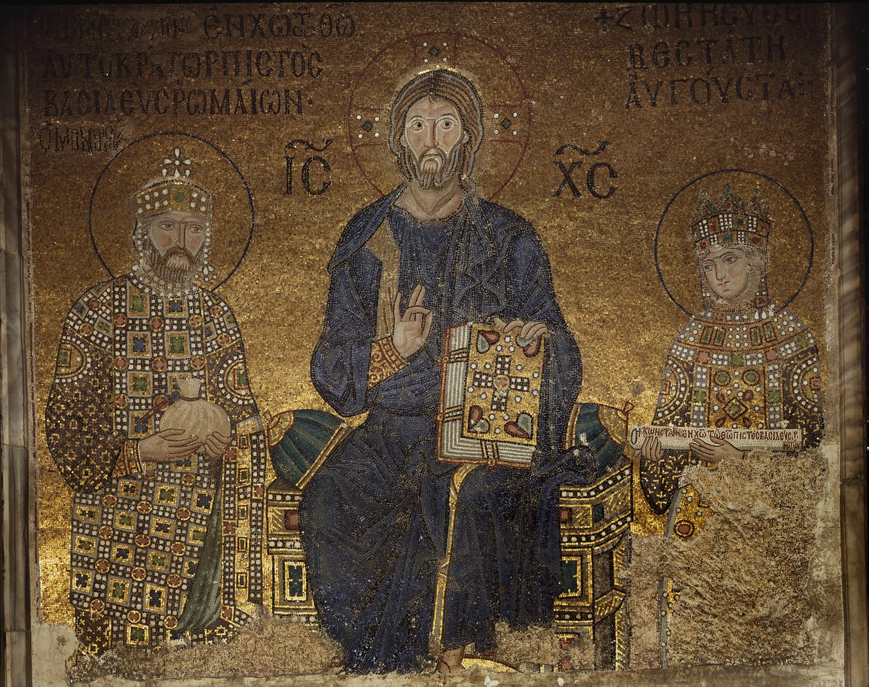 Het Zoe Mozaïek door Anthemius of and Miletus Isidore of Tralles