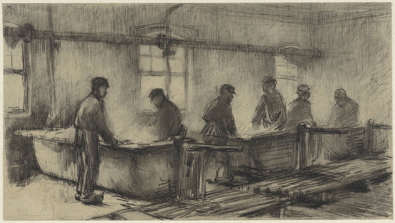 De krabbers in de katoenververij door Anthon Gerhard Alexander van Rappard