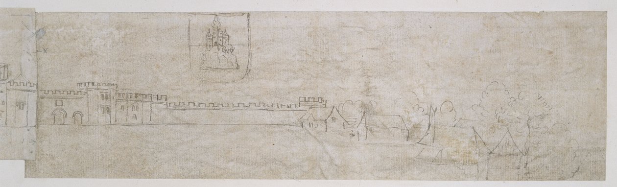 Richmond Palace, gevel door Anthonie Jacobus van Wyngaerdt