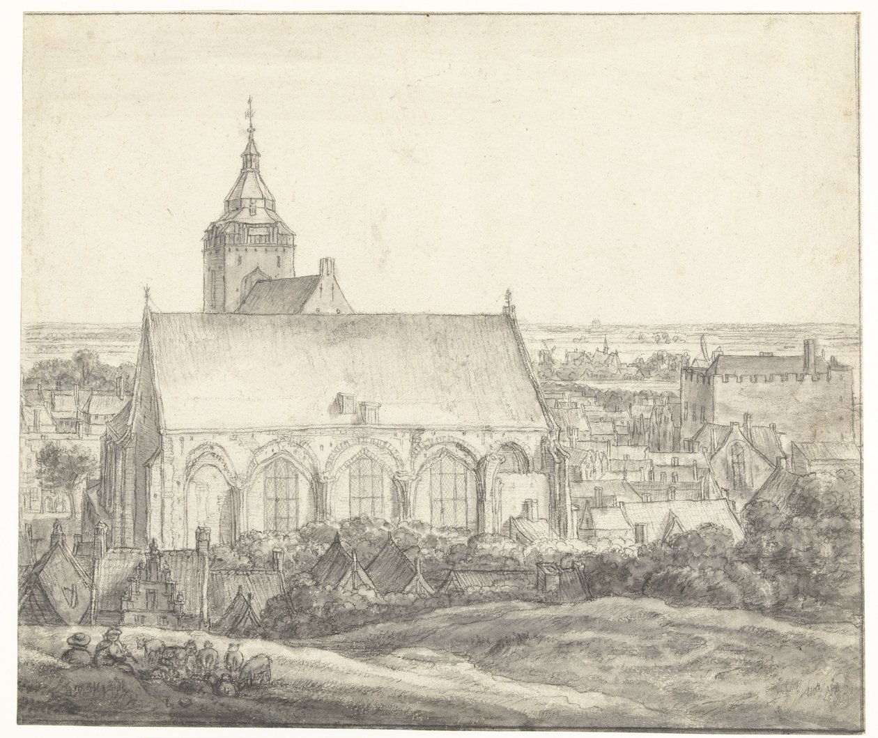 Buurkerk te Utrecht door Anthonie Waterloo
