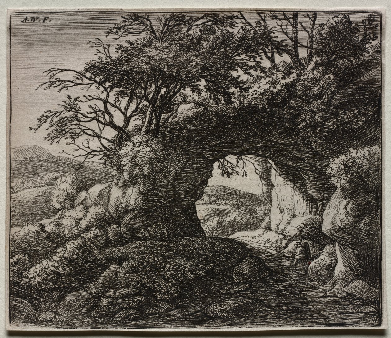 Vier Landschappen: De Doorboorde Rots door Anthonie Waterloo