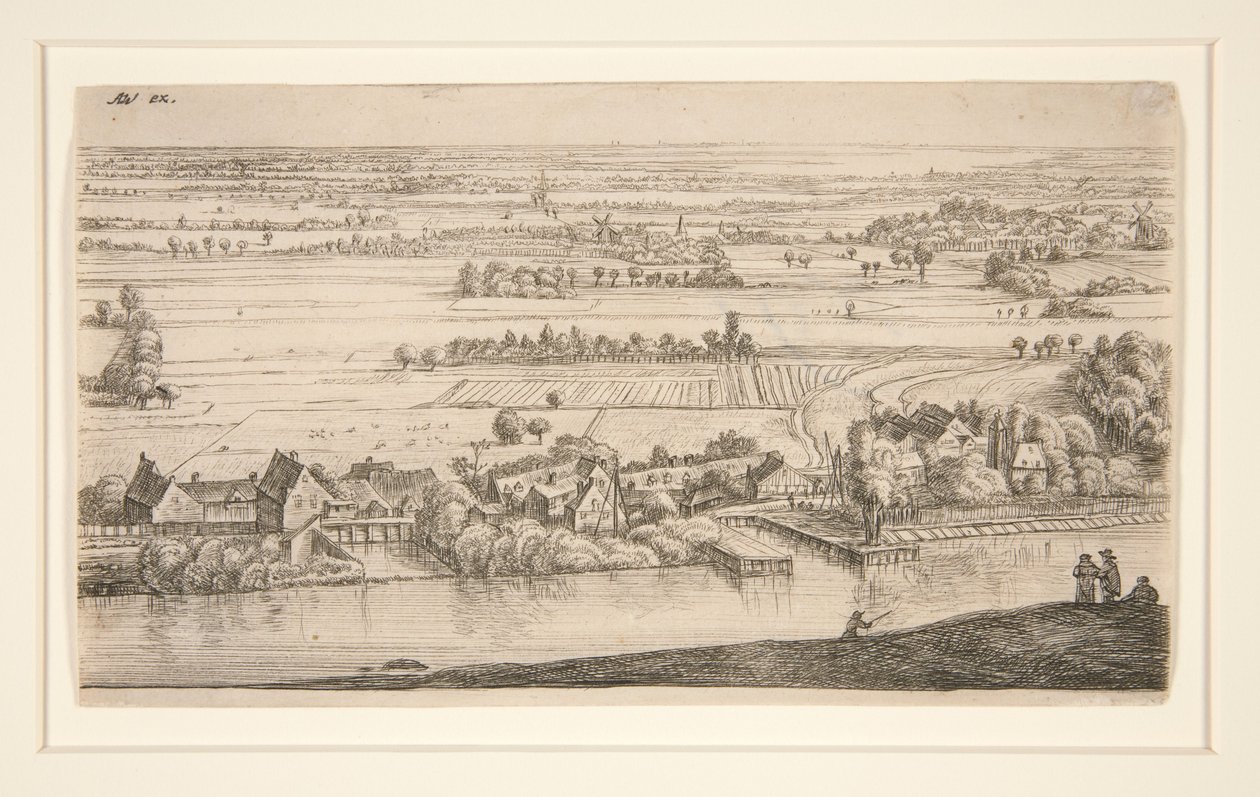 Het dorp aan het kanaal door Anthonie Waterloo