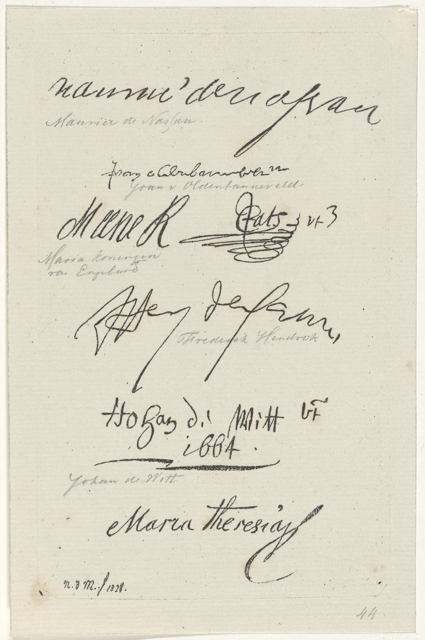 Verschillende facsimile