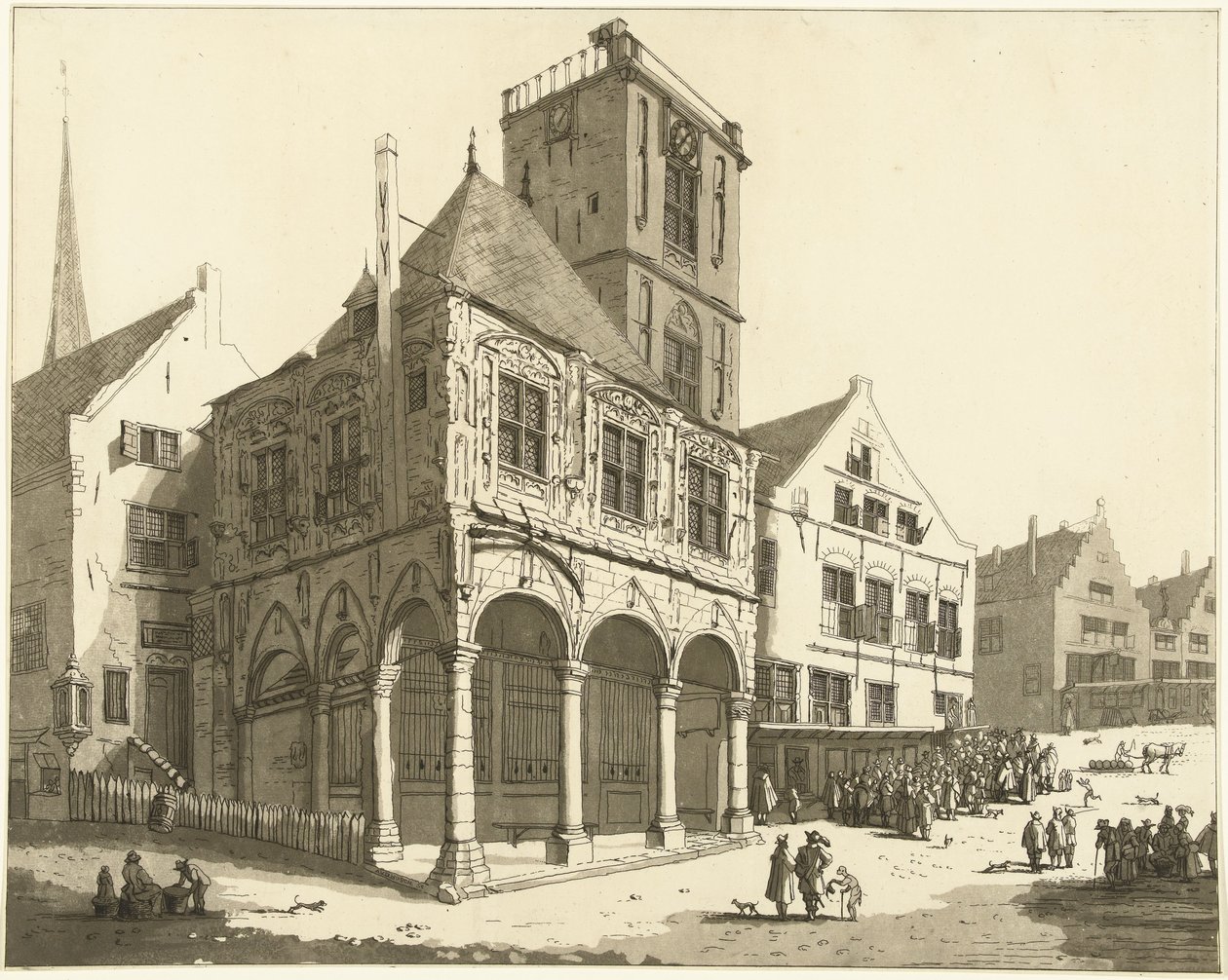 Het Oude Stadhuis van Amsterdam door Anthonie van den Bos