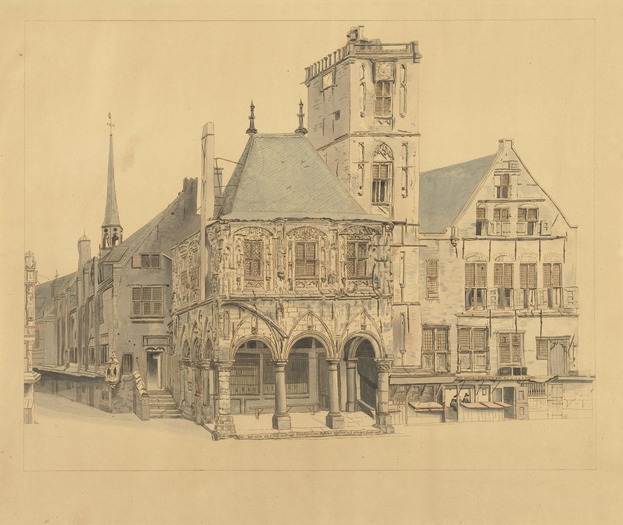 Het Oude Stadhuis van Amsterdam, 1641 door Anthonie van den Bos
