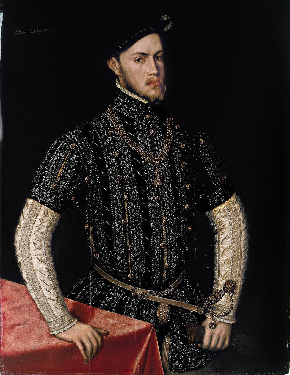 Portret van Filips II, koning van Spanje en Portugal door Anthonis van Dashorst Mor