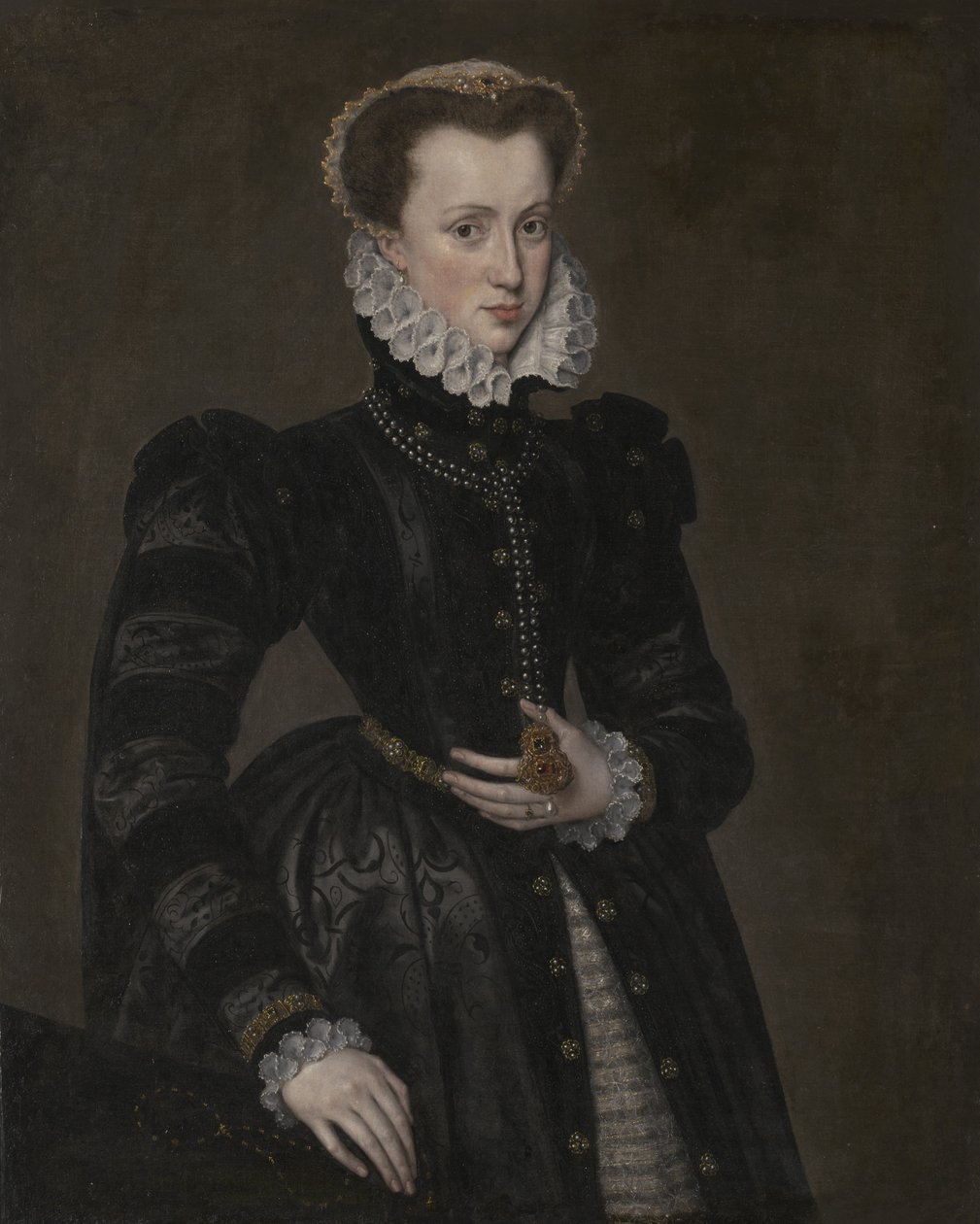 Portret van een hofdame, 1560-70 door Anthonis van Dashorst Mor
