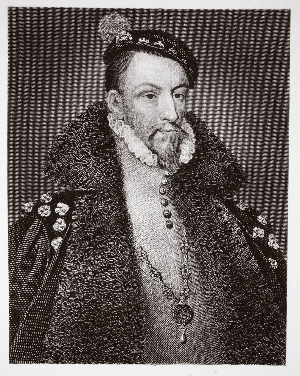Thomas Radclyffe, graaf van Sussex, gegraveerd door H. Robinson door Anthonis van Dashorst Mor