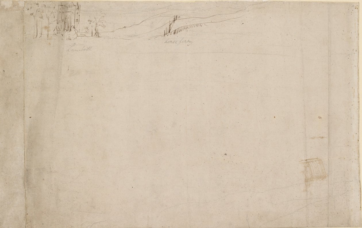 Panorama van Londen gezien vanaf Southwark: Lambeth, 1554 door Anthonis van den Wyngaerde