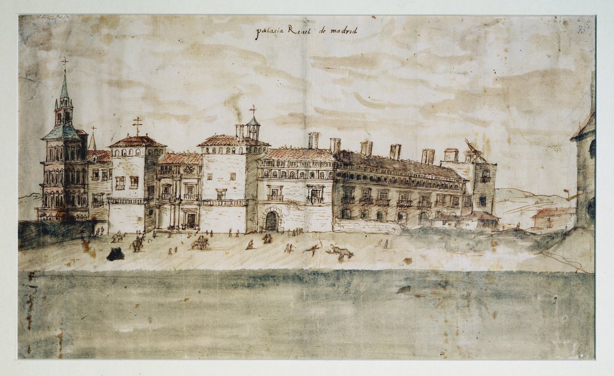 Het Alcazar van Madrid door Anthonis van den Wyngaerde