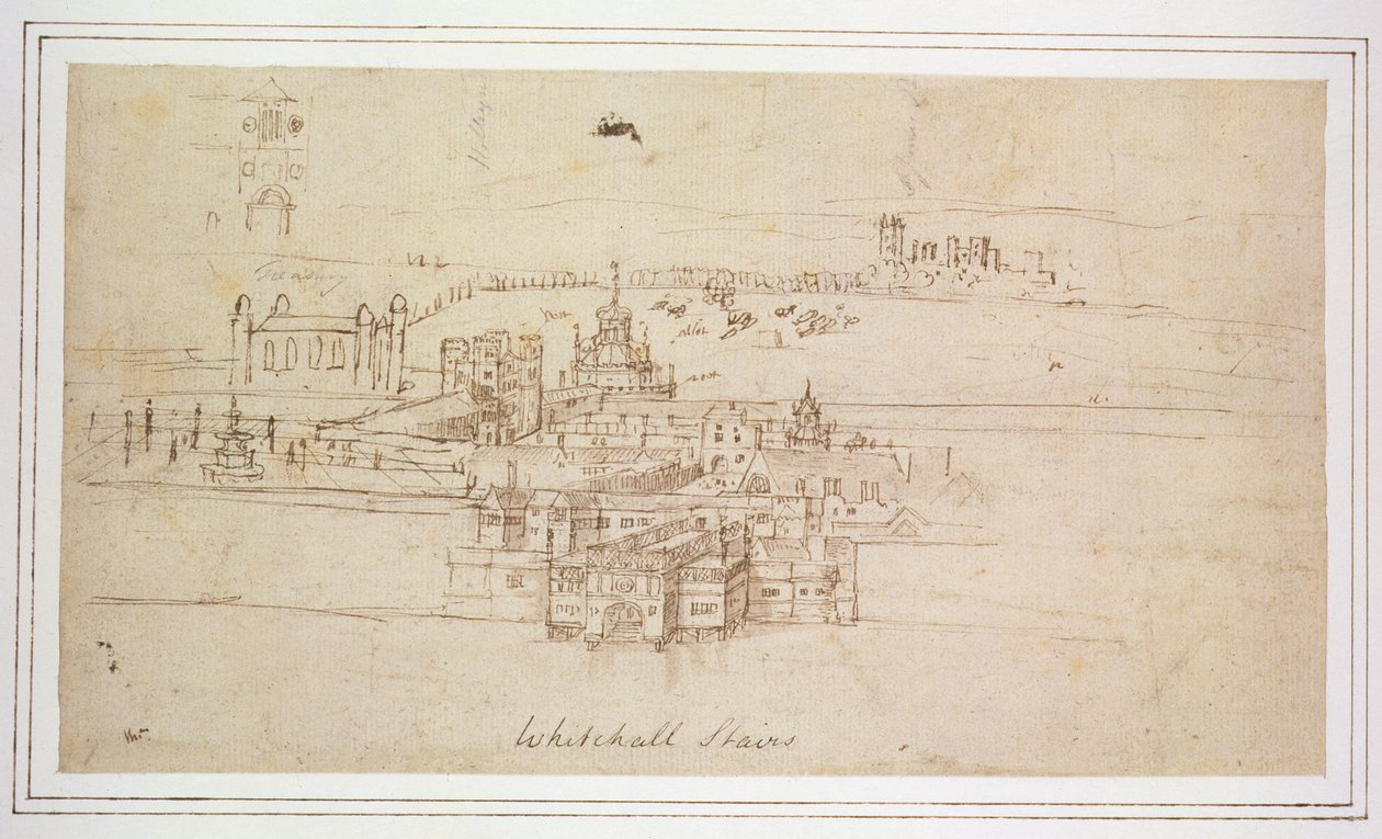 Whitehall Trappen, c.1544 door Anthonis van den Wyngaerde