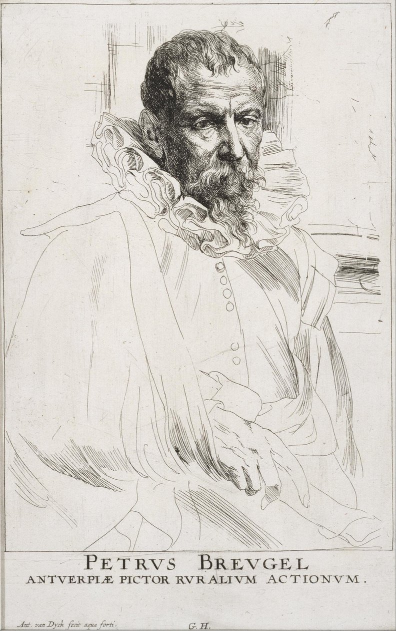 Pieter Brueghel door Anthony van Dyck
