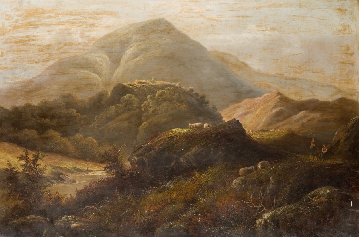Landschap met schapen door Anthony Graham