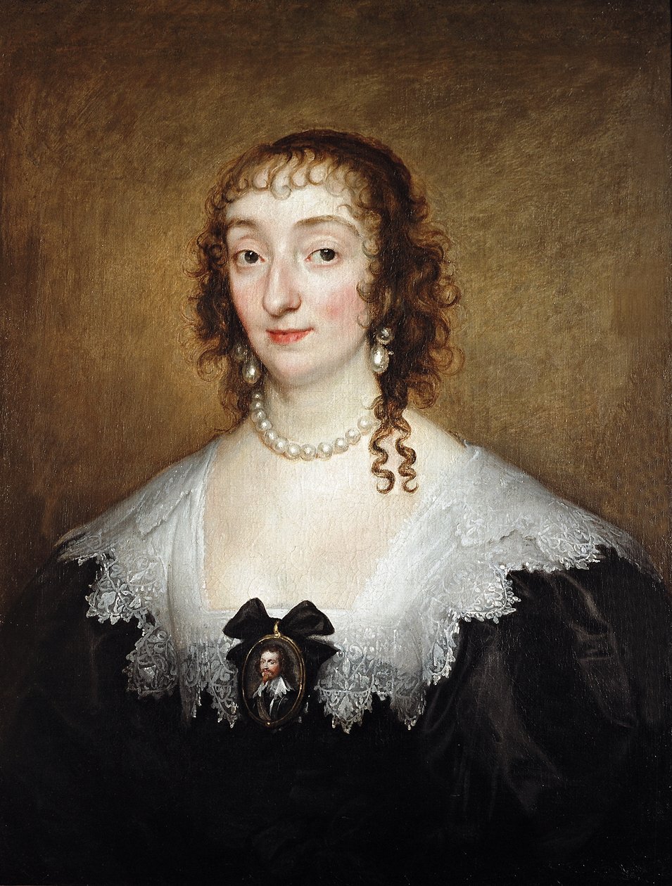 Katherine Manners, hertogin van Buckingham, ca. 1633 door Anthony van Dyck