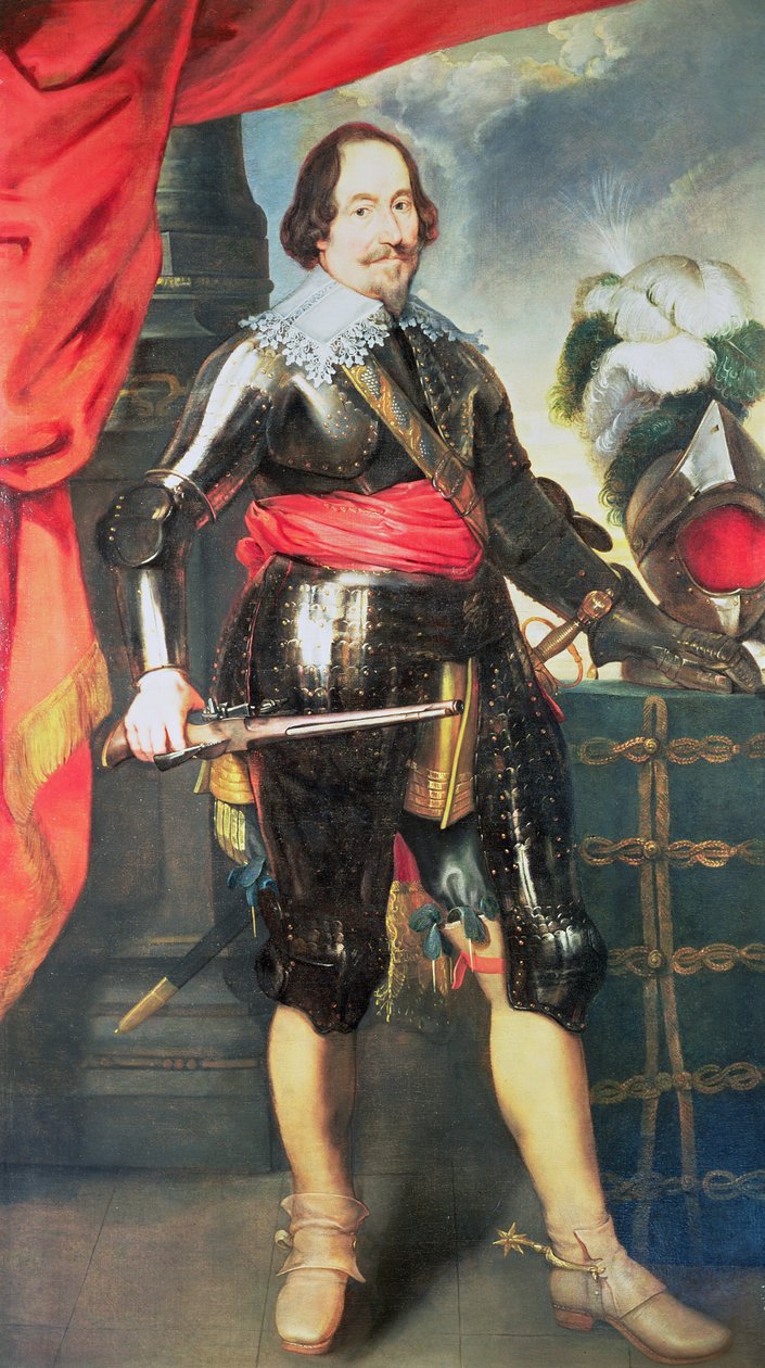 Portret van een heer in harnas door Anthony van Dyck