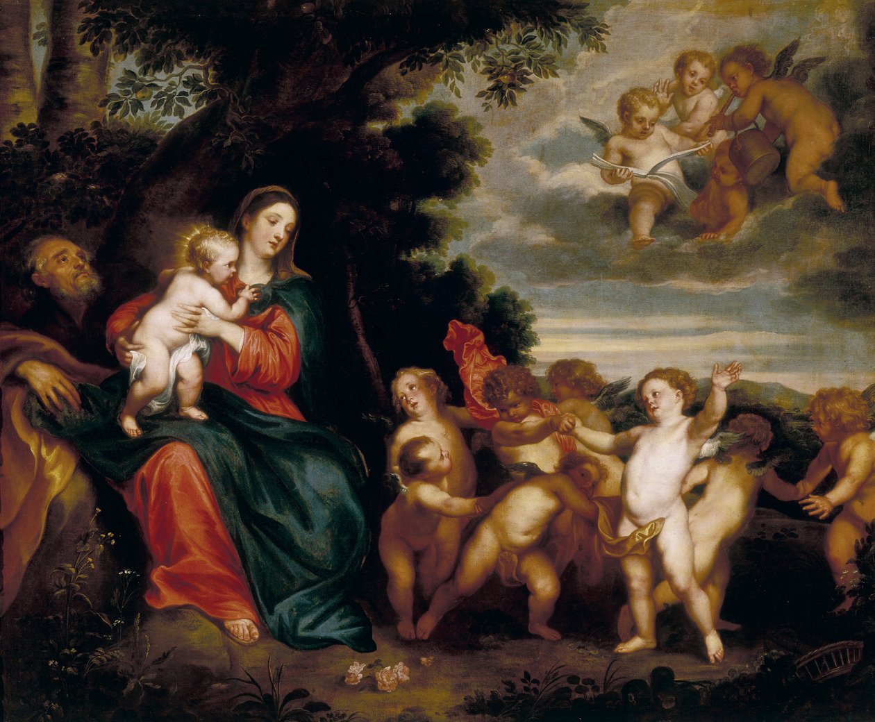 Rust tijdens de vlucht naar Egypte door Anthony van Dyck