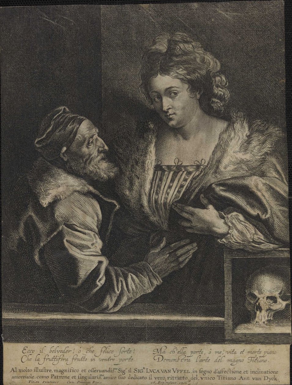 Tiziano en zijn minnares door Anthony van Dyck