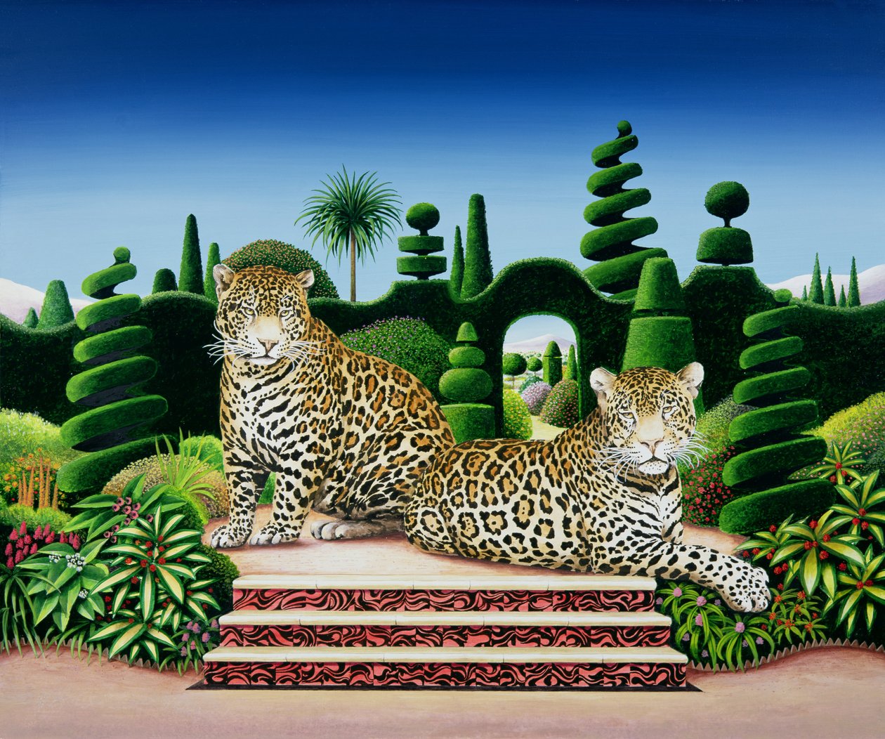 Jaguars in een tuin door Anthony Southcombe