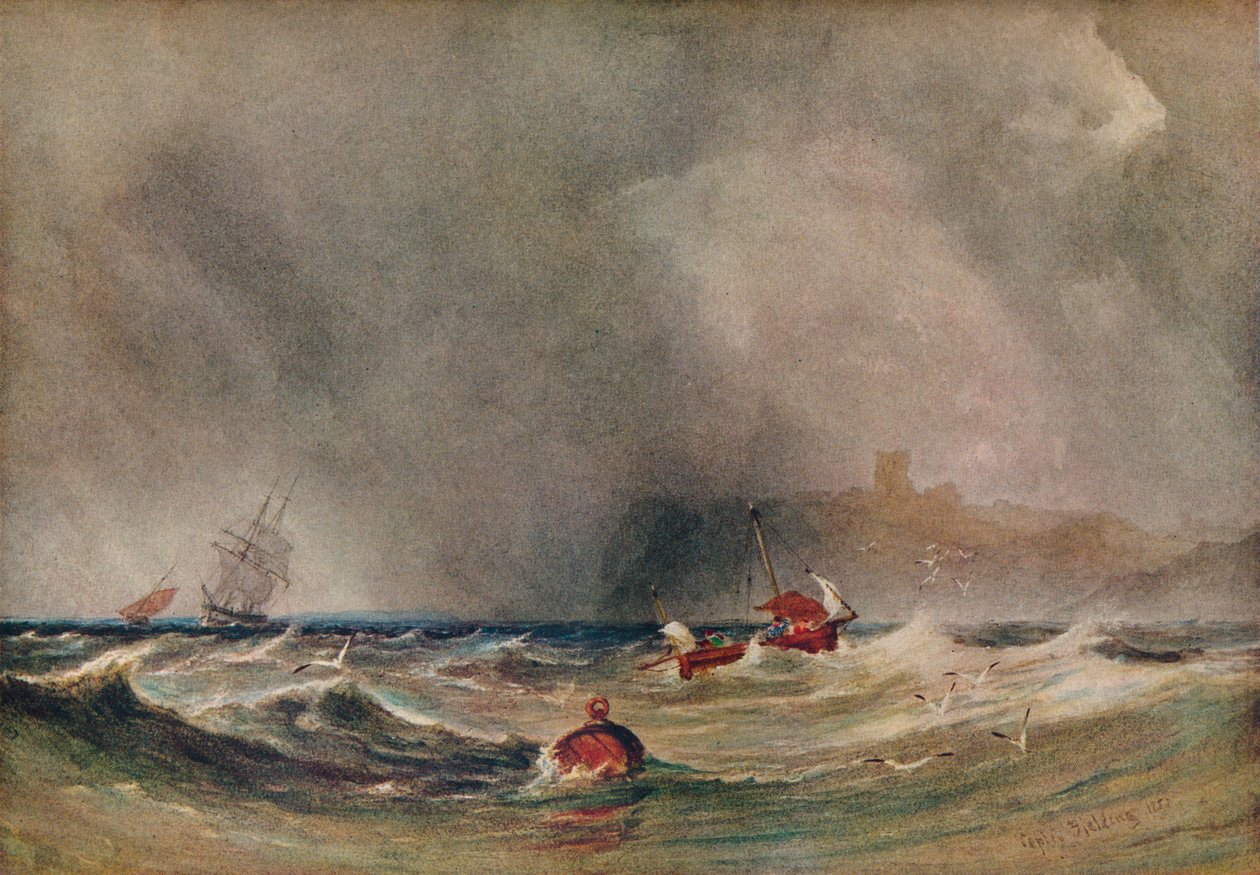 Storm bij Whitby, 1851, 1930 door Anthony Vandyke Copley Fielding
