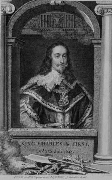 Karel I (1600-49) Koning van Groot-Brittannië en Ierland vanaf 1625, gegraveerd door George Vertue (1684-1756) door Anthony van (after) Dyck