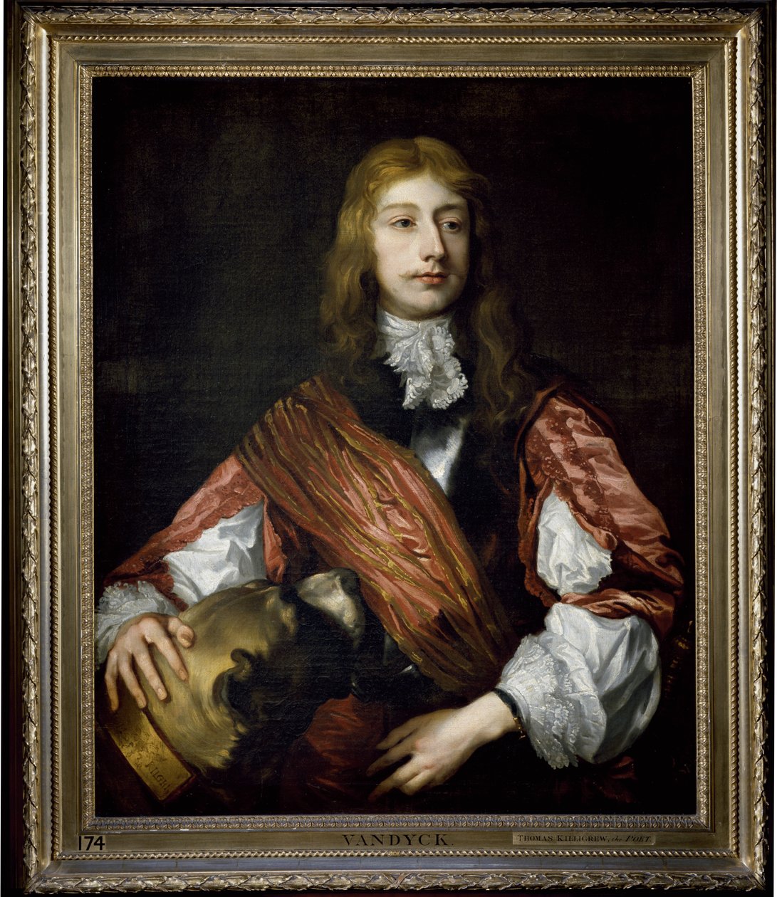 Thomas Killigrew en zijn hond door Anthony van (studio of) Dyck