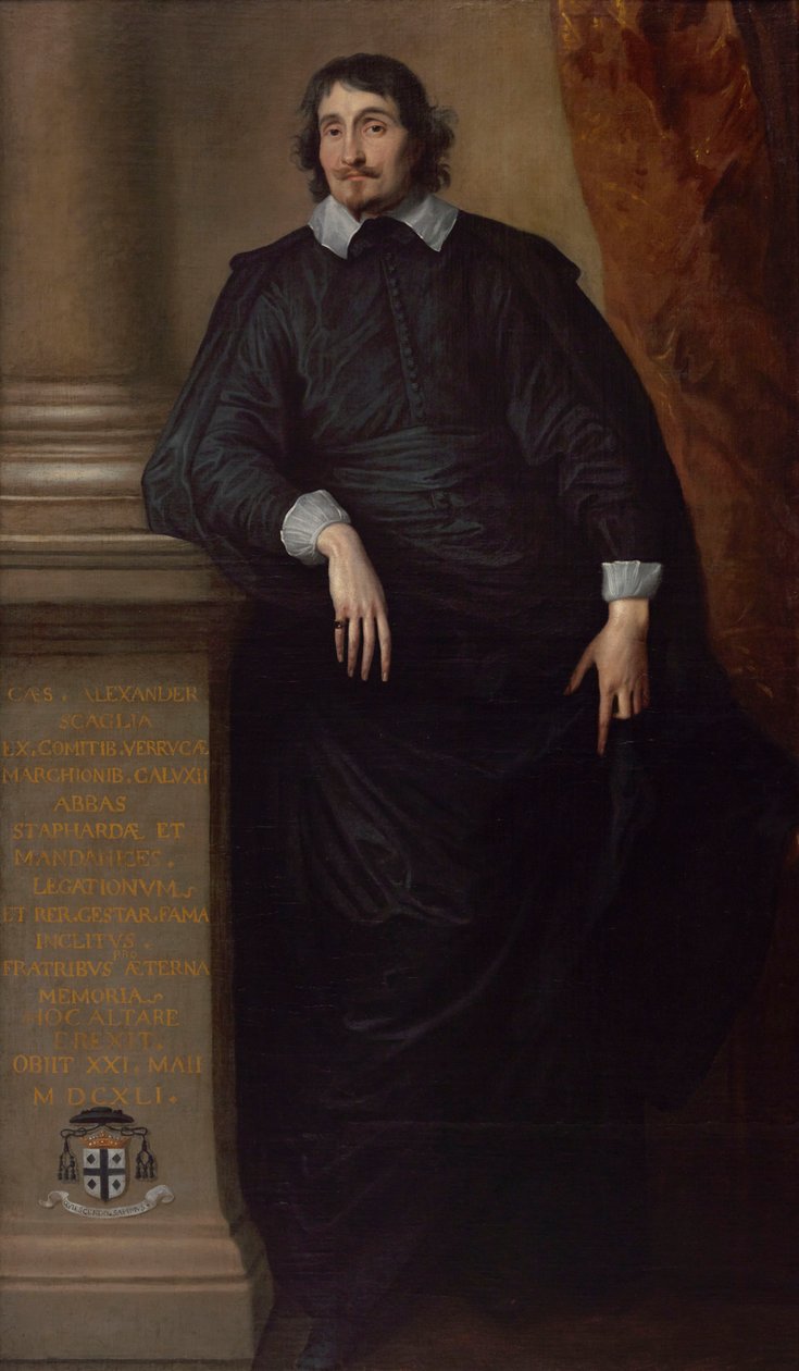 Cesare Alessandro Scaglia di Verrua, abt van Staffarda en Mandanici door Anthony van Dyck
